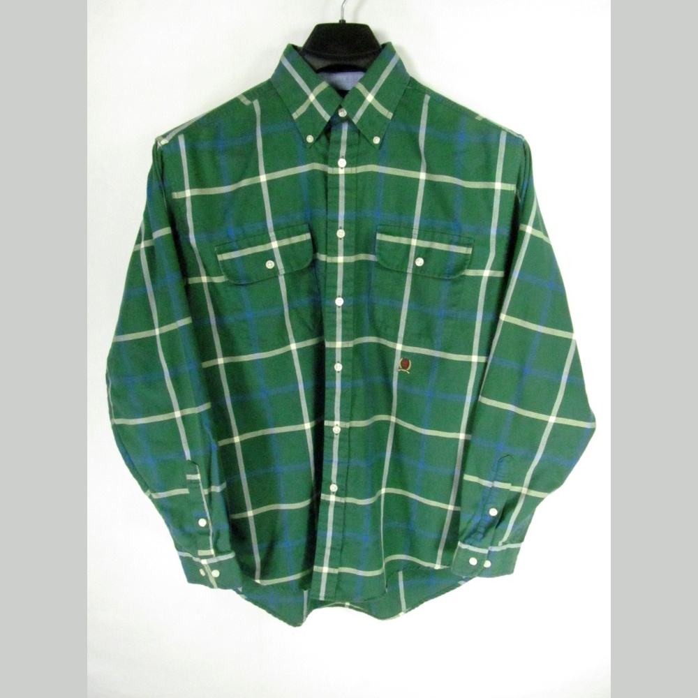 Tommy Hilfiger Shirt Med Button Front Long Sleeve